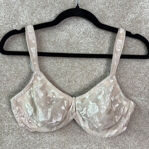 WACOAL Awareness Underwire Bra Women's 34D Beige Floral Lace